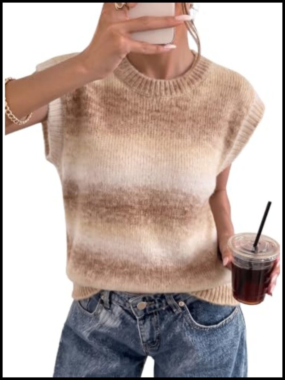 Sleeveless Knit Sweater Vest Pullover Tank Top